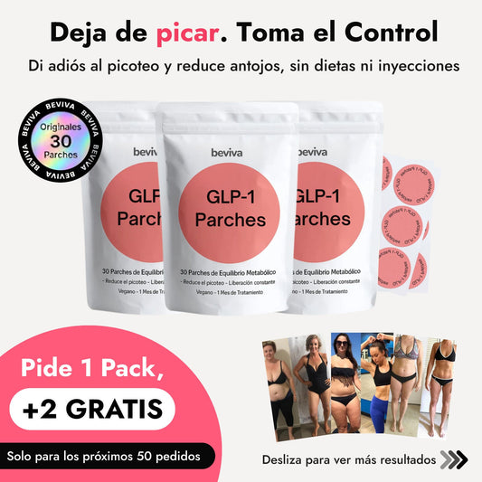 Control del Apetito y Apoyo para Pérdida de Peso  |  GLP-1 Parches Adelgazantes – 30 Unidades + 60 GRATIS