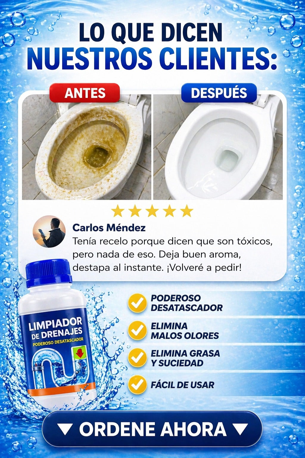 🔥 EL DESATASCADOR MÁS POTENTE DEL MOMENTO. 💥 ¡Llévate 4 por el Precio de 1!  🚨 PROMOCIÓN SOLO HOY 🚨